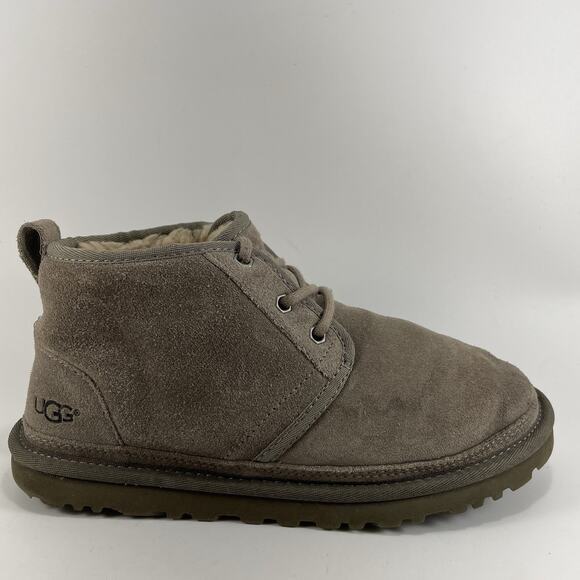 UGG Neumel Shearing Lined Chukka Boots Mens Size 6 Charcoal Light Gray - Picture 1 of 11